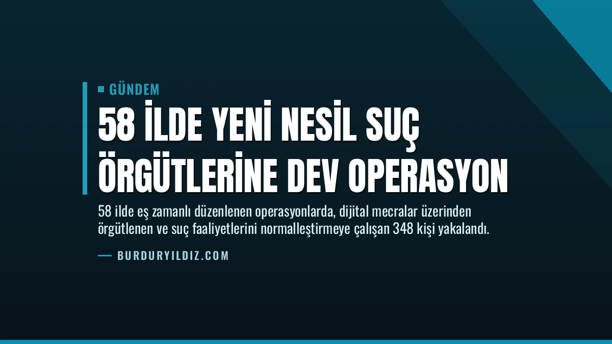 58 İlde Yeni Nesil Suç Örgütlerine Dev Operasyon