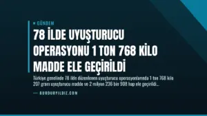 78 İlde Uyuşturucu Operasyonu 1 Ton 768 Kilo Madde Ele Geçirildi