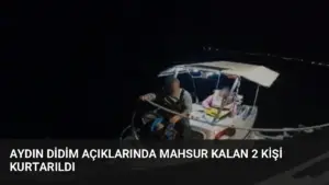 Aydın Didim Açıklarında Mahsur Kalan 2 Kişi Kurtarıldı
