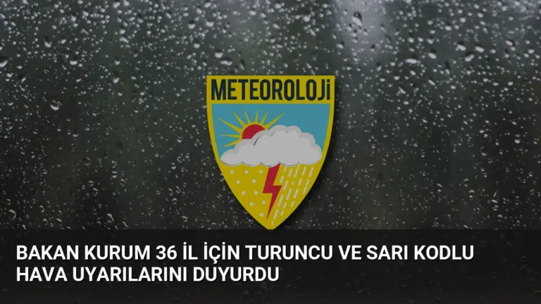 Bakan Kurum 36 İl İçin Turuncu ve Sarı Kodlu Hava Uyarılarını Duyurdu