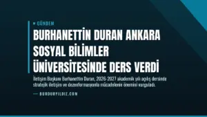 Burhanettin Duran Ankara Sosyal Bilimler Üniversitesinde Ders Verdi
