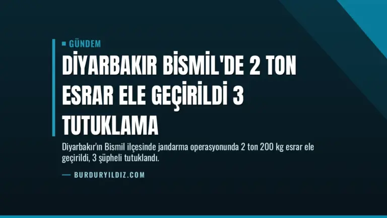 Diyarbakır Bismil’de 2 Ton Esrar Ele Geçirildi 3 Tutuklama