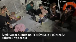 İzmir Açıklarında Sahil Güvenlik 8 Düzensiz Göçmen Yakaladı