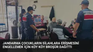 Jandarma Çocukların Silahlara Erişmesini Engellemek İçin Köy Köy Broşür Dağıttı