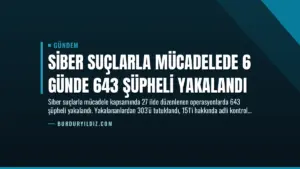 Siber Suçlarla Mücadelede 6 Günde 643 Şüpheli Yakalandı