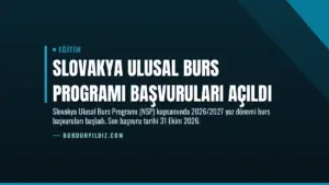 Slovakya Ulusal Burs Programı Başvuruları Açıldı
