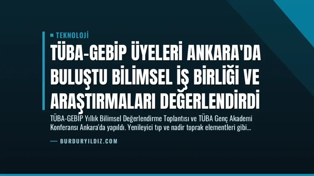 TÜBA-GEBİP Üyeleri Ankara'da Buluştu Bilimsel İş Birliği ve Araştırmaları Değerlendirdi
