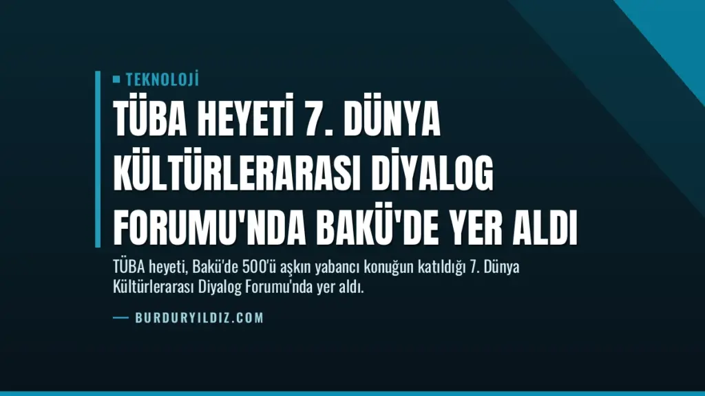 TÜBA Heyeti 7. Dünya Kültürlerarası Diyalog Forumu'nda Bakü'de Yer Aldı