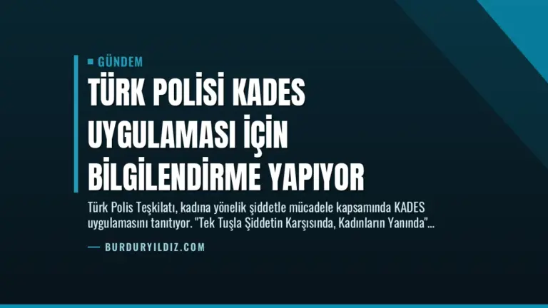 Türk Polisi KADES Uygulaması İçin Bilgilendirme Yapıyor