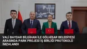 Vali Baydar Bilgihan ile Gölhisar Belediyesi Arasında Park Projesi İş Birliği Protokolü İmzalandı