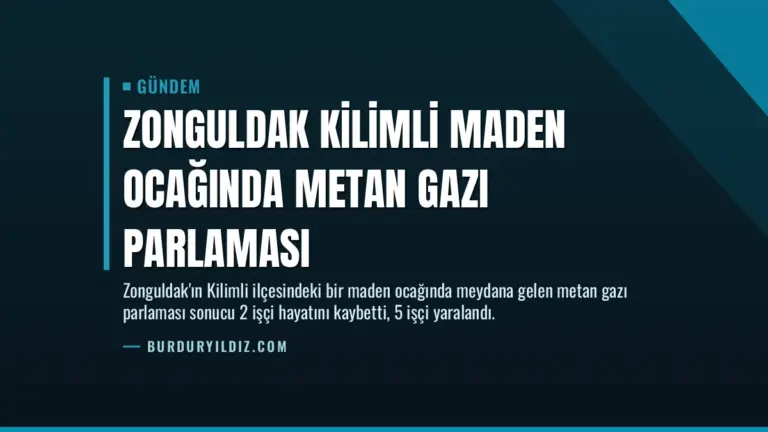 Zonguldak Kilimli maden ocağında metan gazı parlaması